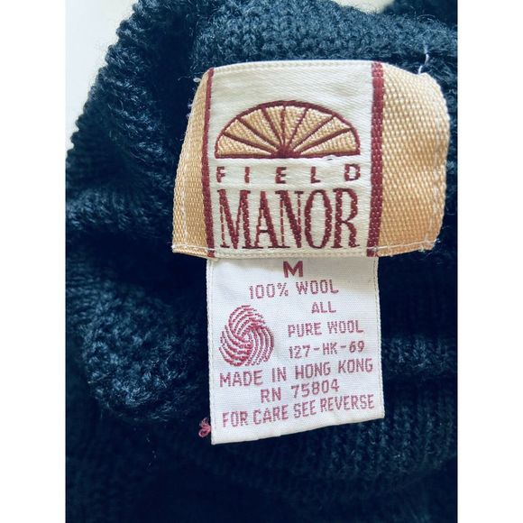 VTG FIELD MANOR Wool SWEATER Sz M - Picture 5 of 5